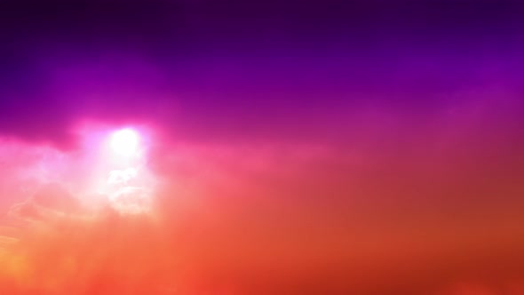 Time Lapse Video Scene of Colorful Purple Orange Sunset