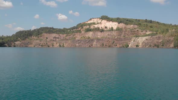 Quarry Landscape with a Beautiful Lake