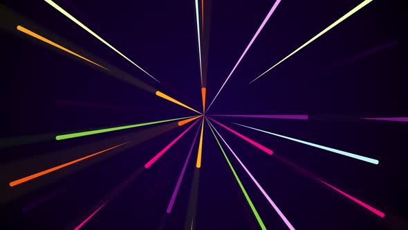Abstract  Colorful Light Shapes Trails Speed Animation 4K Seamless Loop Tunnel