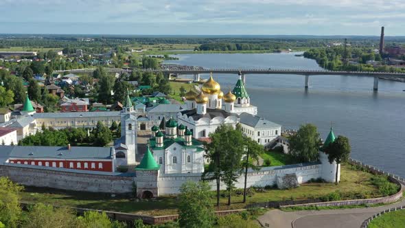 Aerial View of Ipatievsky Monastery in Kostroma