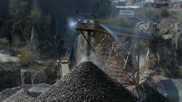 Ore Processing Plant Piling Rocks