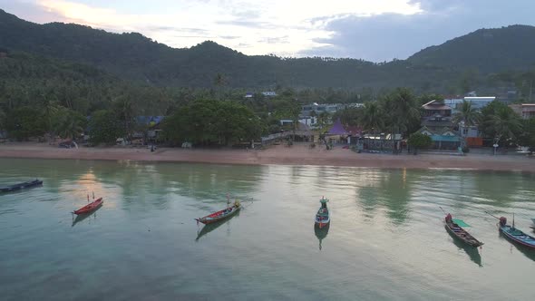 Beach with Thai  Boats