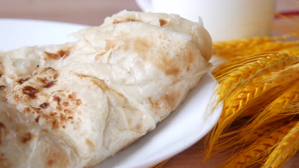 Homemade Roti Chapati on Table