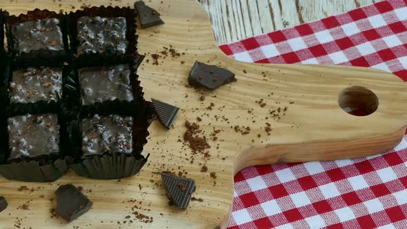 Sweet dessert chocolate brownie cake