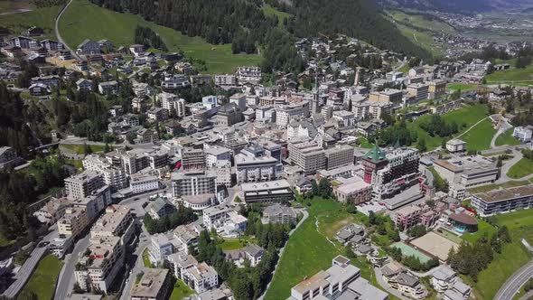 Aerial View of St. Moritz, Switzerland