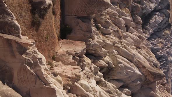 Vertical Video Cappadocia Landscape Aerial View