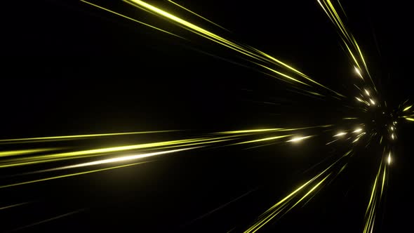 High Speed Pass Through Yellow Light Streak Tunnel 4K 02