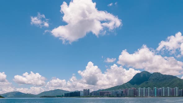 Time lapse of sea and blue sky