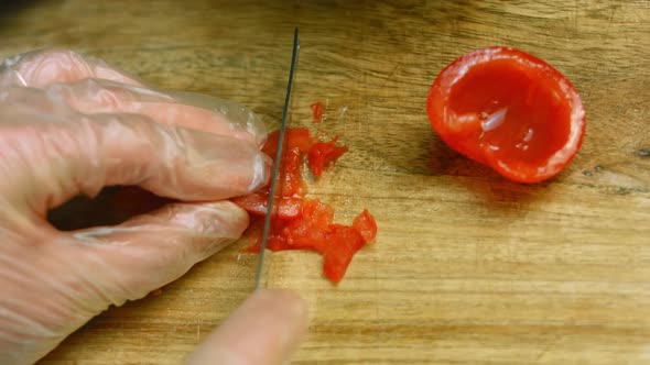 Finely Chop the Tomato for the Guacamole