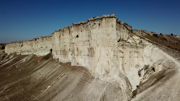 White Rock Is a Cliff in Crimea, Russia. Aerial View.