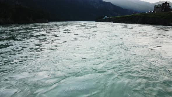 A Flyover Over a Mountain River