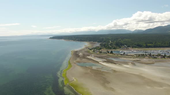 Aerial View of Beach During a Sunny Summer Day