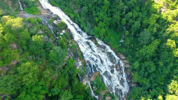 Aerial view of Maeya Waterfall, Thailand