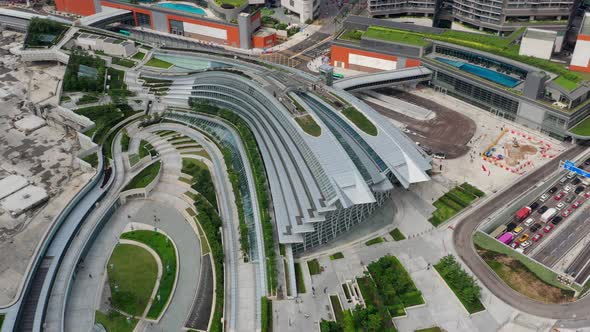 Top view of Hong Kong city