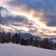Colorful Golden Sunset Over a Winter Snowy Mountain - VideoHive Item for Sale