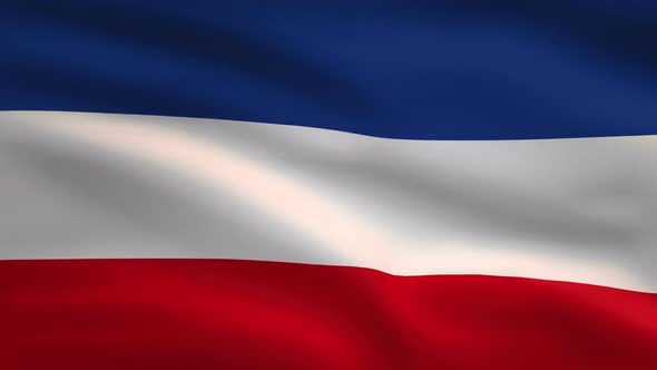 Serbia And Montenegro Windy Flag Background 4K