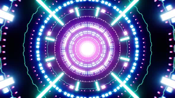 Vj Laser Beam Neon Tunnel 4K Loop