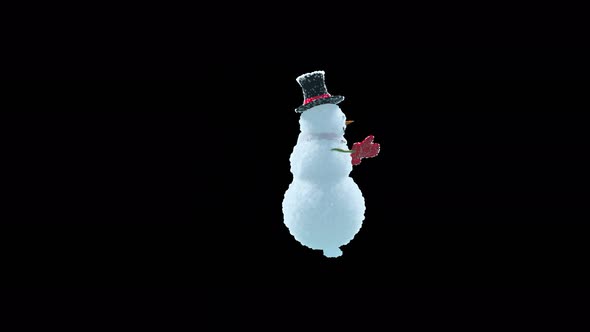 64 Snowman Dancing 4K