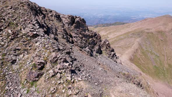 Rocky Mountains and the Sky From a Drone