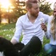 Beautiful Couple Cuddling and Walking Dogs Outdoors - VideoHive Item for Sale