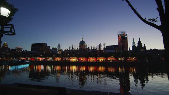 The Old Port of Montreal, at dusk