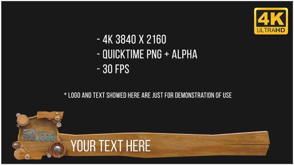 Wooden Lowerthirds 4K (Mograph) alt