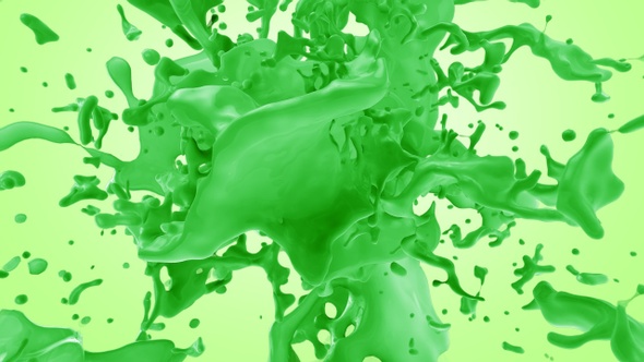 Pouring Green Color Splash alt