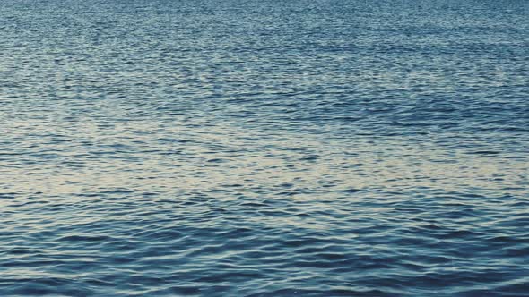 Ocean with Blue Water Waves Surface