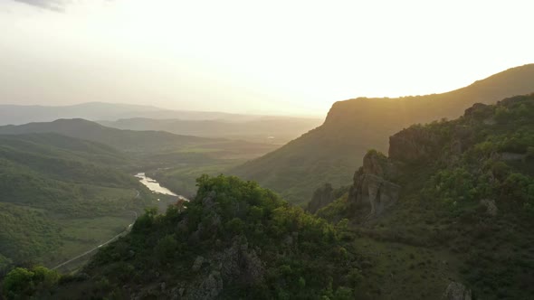 Aerial View Of Arda River In Bulgaria