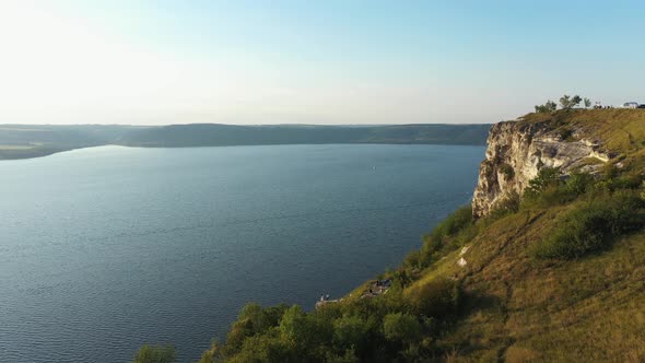 Bakota Bay in National Park Podilski Tovtry at the Sunset