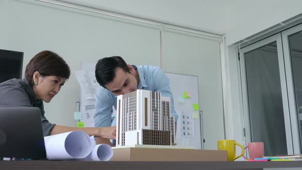 Architects design building model