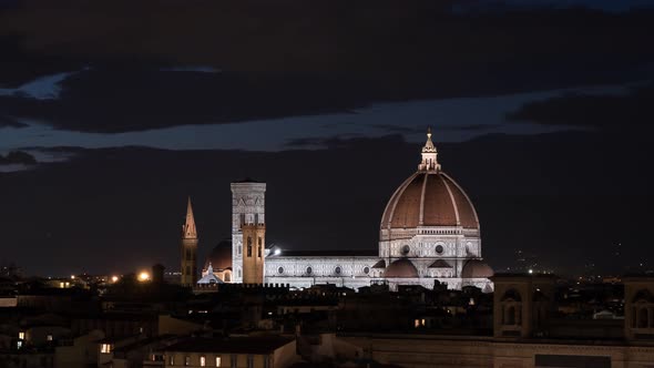 Sky timelapse over the cathedral