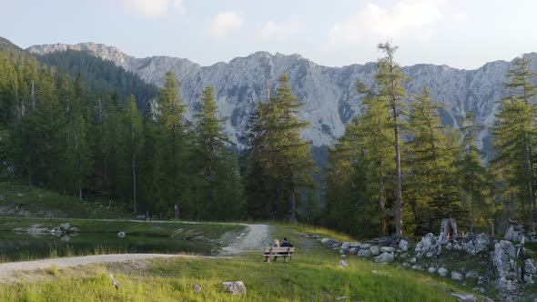 Romantic date spot at Peca mount Austria Europe wide shot