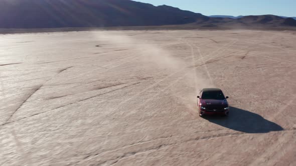 Red Sport Car Aerial