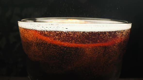 Carbonated Drink. Close-up.