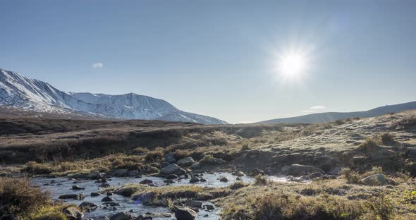 Mountain Meadow Timelapse at the Summer or Autumn Time