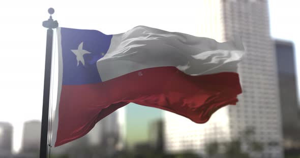 Chilean national flag. Chile country waving flag