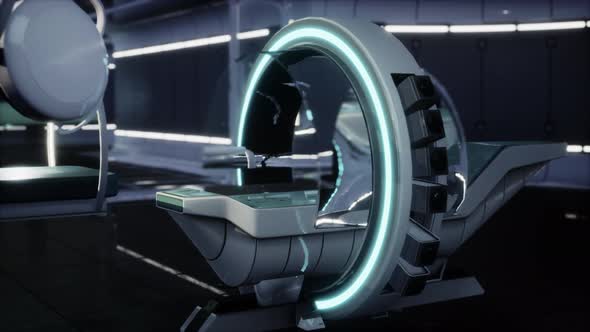 Futuristic MRI Magnetic Resonance Laboratory