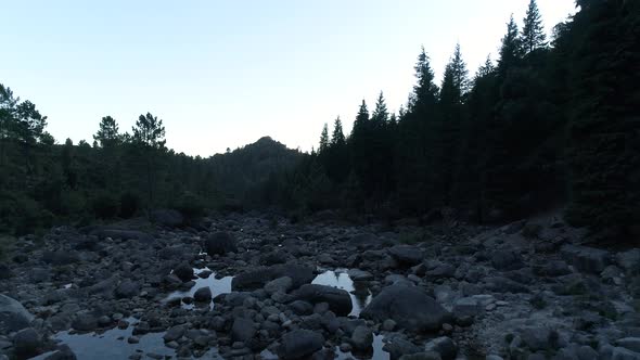 Rocky River Between Mountains