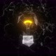 Minimalist Light Bulb Over Dark Background with Plexus Effect - VideoHive Item for Sale