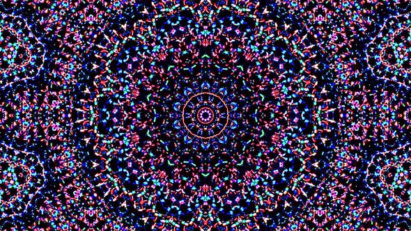 Abstract kaleidoscope shining beautiful smooth motion blue lines shining light arrangement