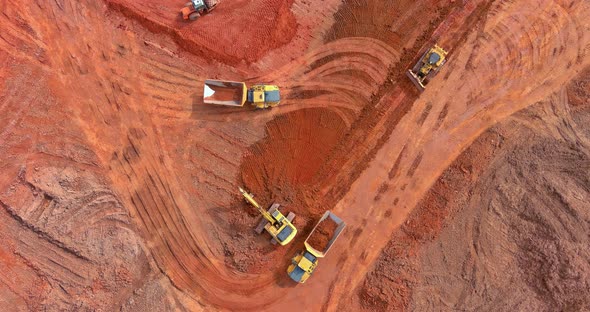 Excavator at Construction in Preparation Process for New Build