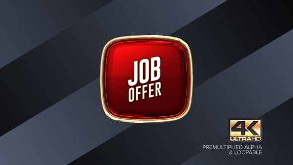 Job Offer Rotating Sign 4K