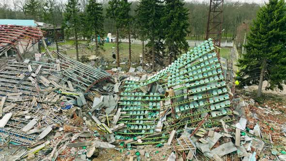 War Ukraine Damage Chernihiv Building Bomb Explosion Building City