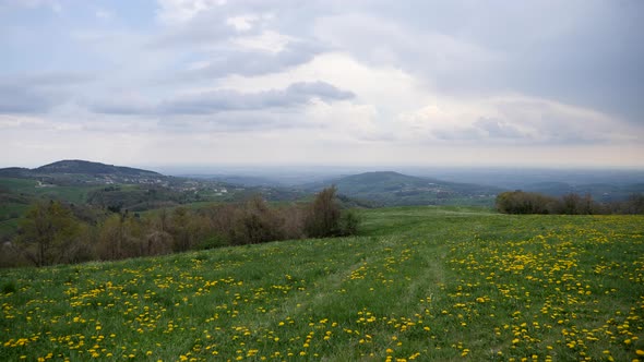 Hills and Clouds over the Mountains