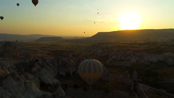 Balloons Flying Over The Valley