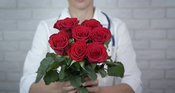 Medic with Bouquet