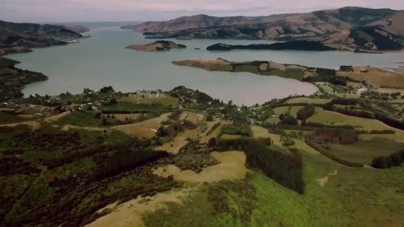 Lyttelton Harbour aerial