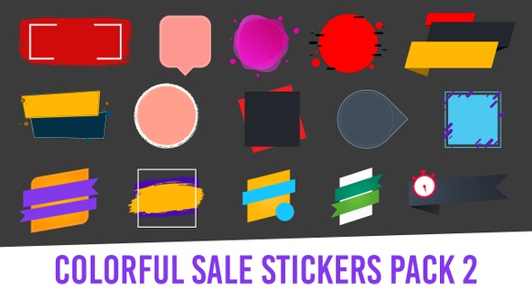Colorful Sale Stickers Pack 2