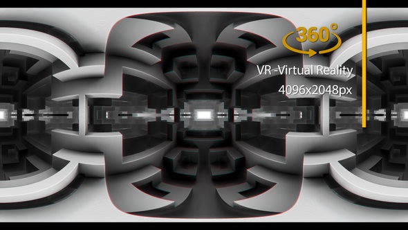 VR360 Fractal Room Geometric 02 Virtual Reality